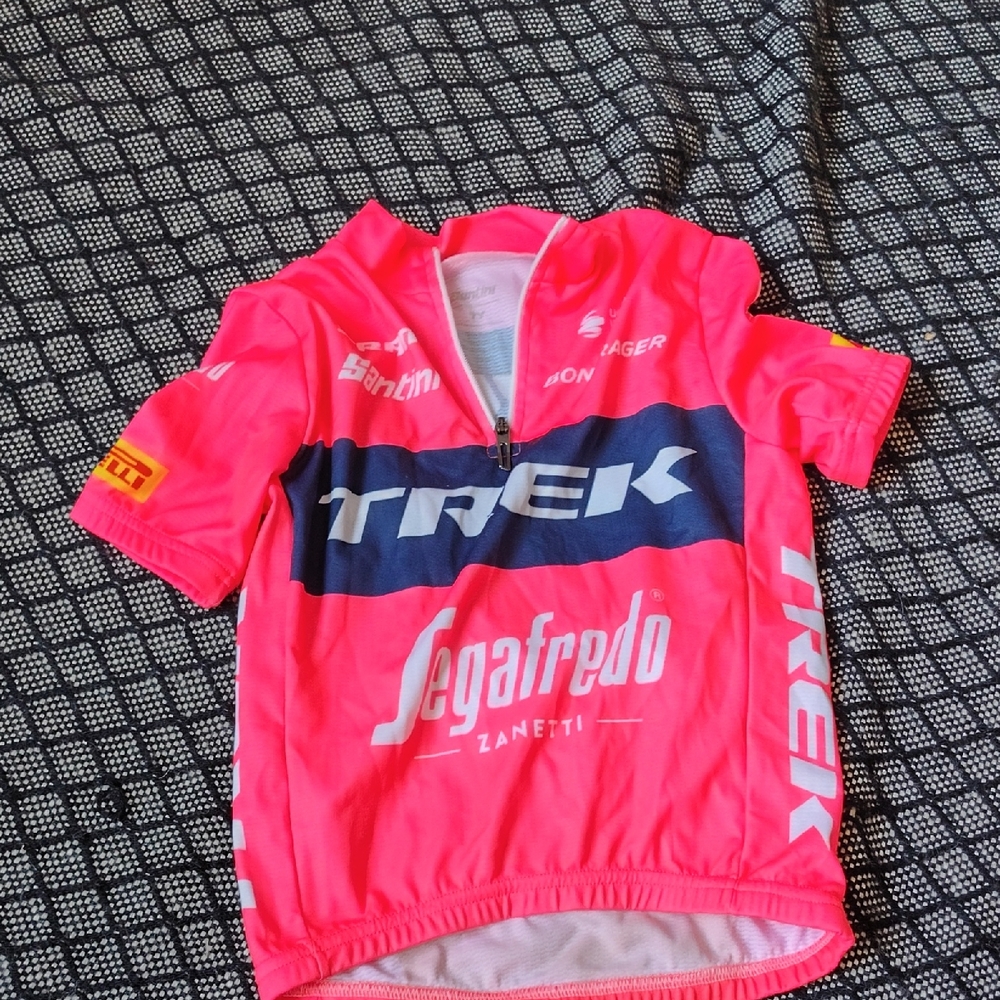 Kids' Pink Size 7 Cycling Jersey - Segafredo Logo